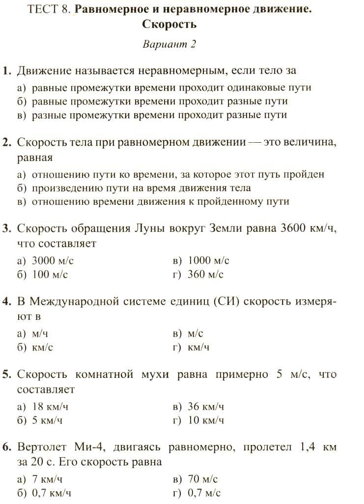 Проверочное тестирование по музыке в 7 классе